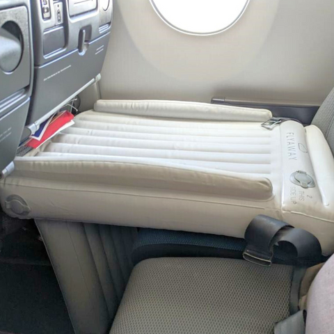 Flyaway Kids Bed on the plane
